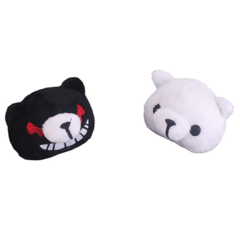 Danganronpa Junko Enoshima Bear Hairpin Set - Cosplay Black & White Hair Clips
