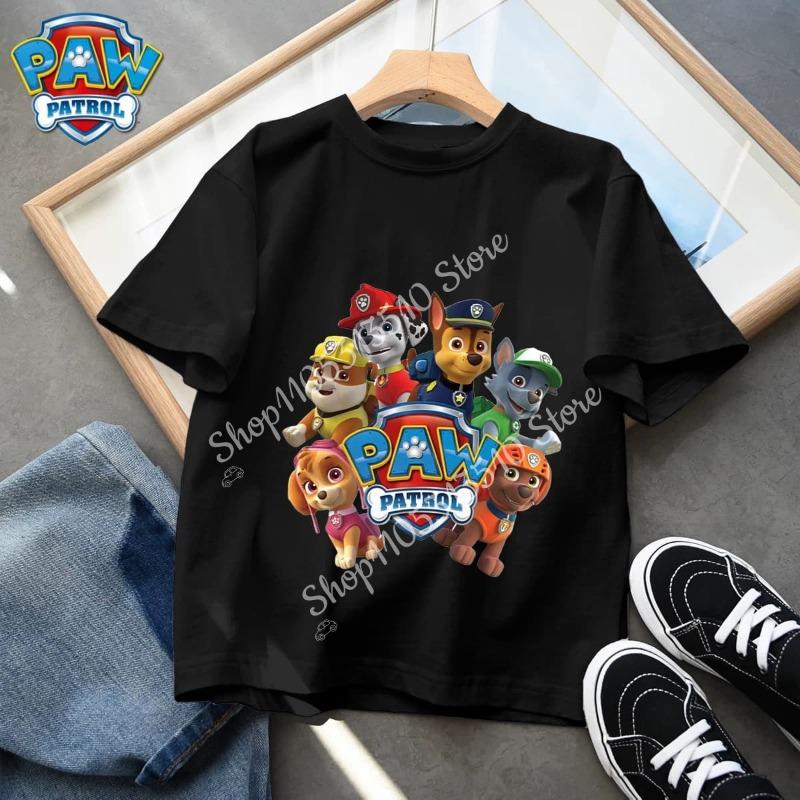 Paw Patrol Cute Kids T-Shirt Anime Game Cartoon Boys and Girls Street Casual Short Sleeve Top