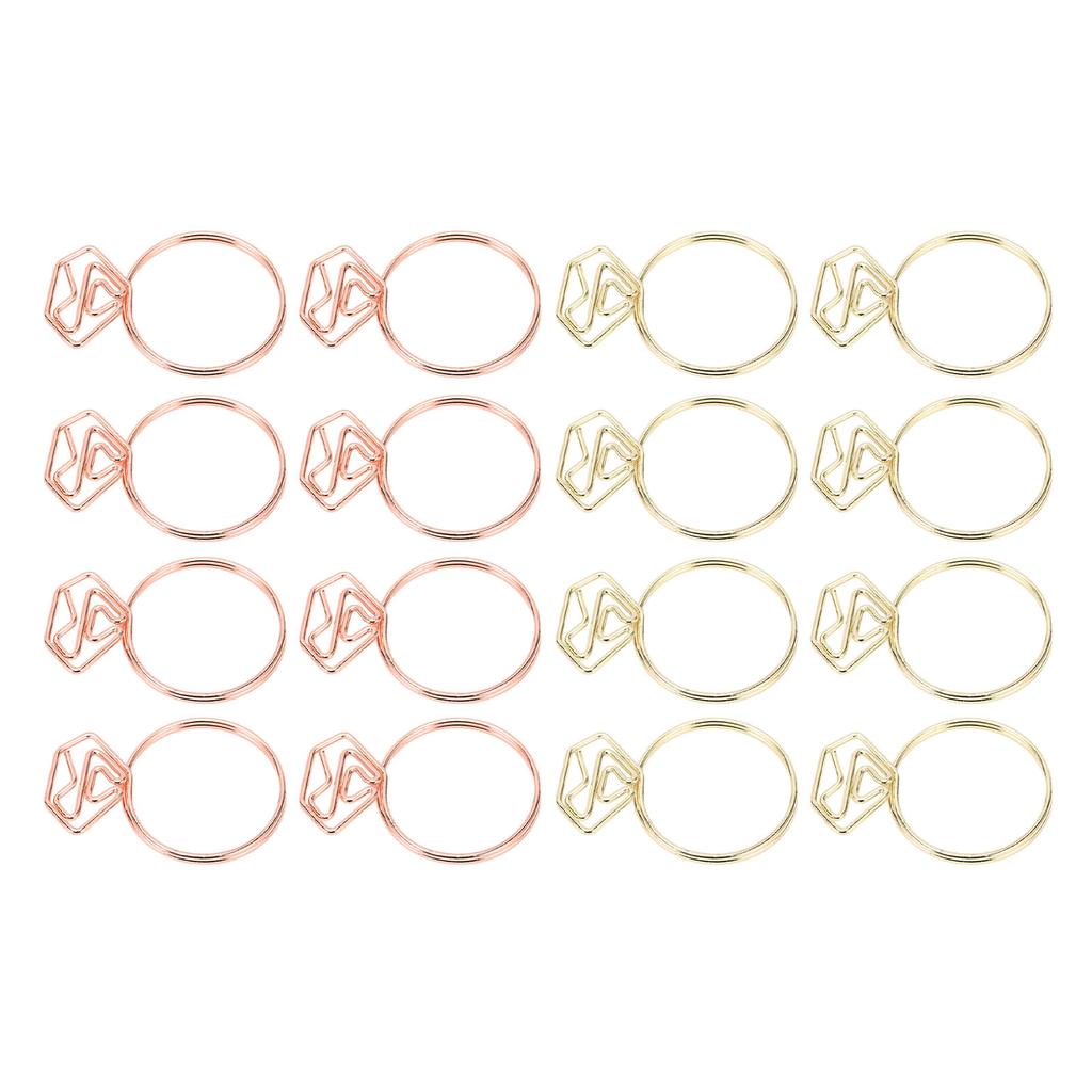 100Pcs Cute Paper Clips  Style Anti Slip Sturdy Electroplated Metal Fancy Paperclips for Family 