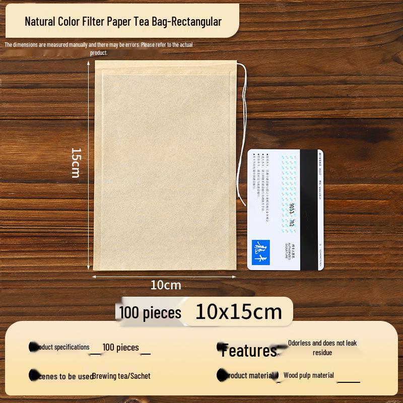 Disposable Food-Grade Wood Pulp Paper Tea Bags for Herbal Brewing and Seasoning Spices