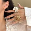 Adjustable Open Band Hermit Crab Statement Ring Conch Shell Wrap Ring  Music Festival Outfit