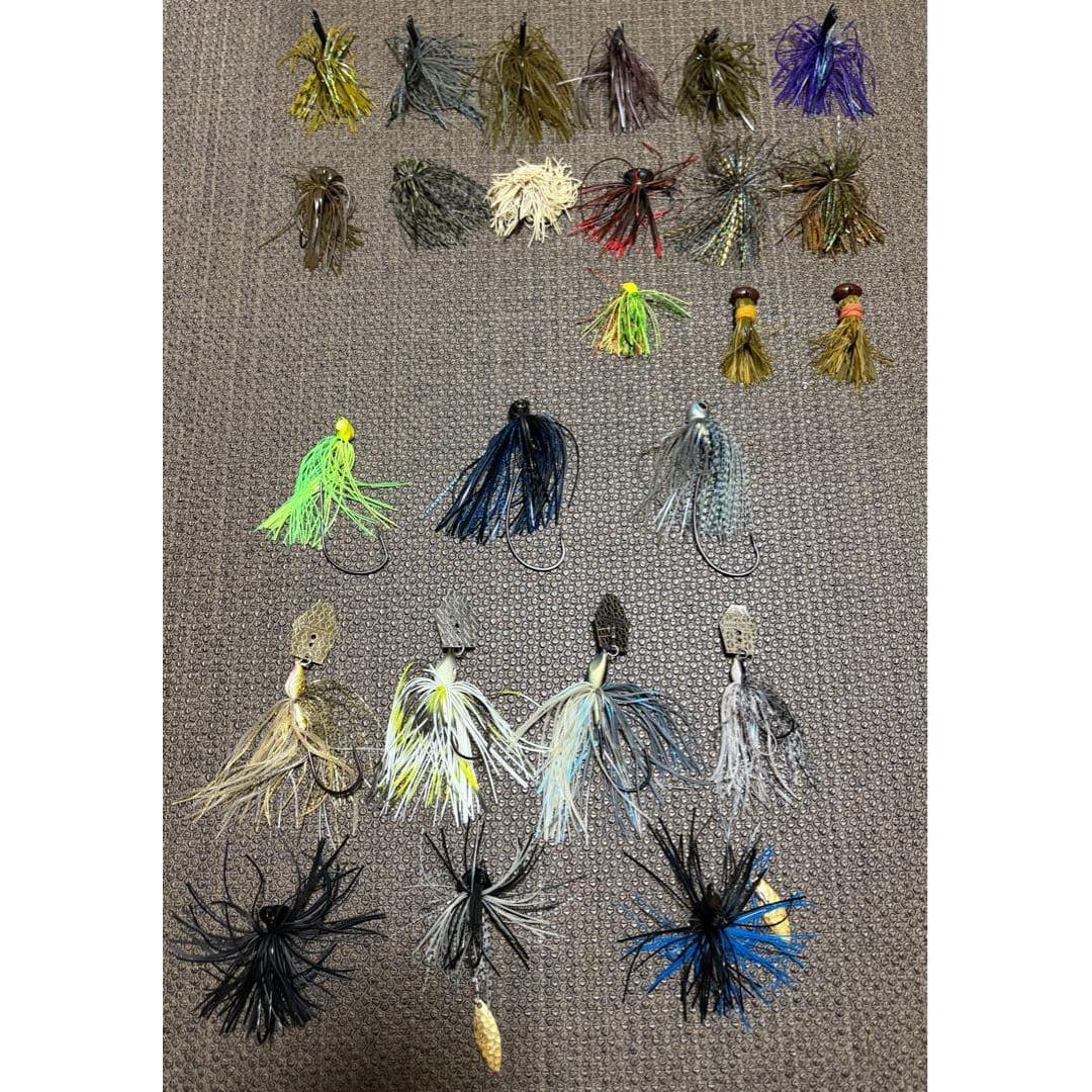 Used Rubber jigs for bass fishing sold in bulk