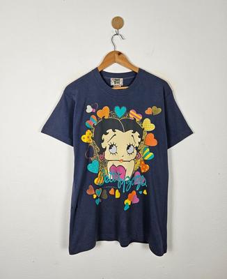 Rare 90s Betty Boop Cartoon Short Sleeve Unisex Tshirt For Men Women KH9006 Unisex T-Shirt