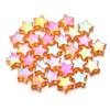 100-Piece Pack: Transparent Acrylic Plated Star Beads for DIY Jewelry Making