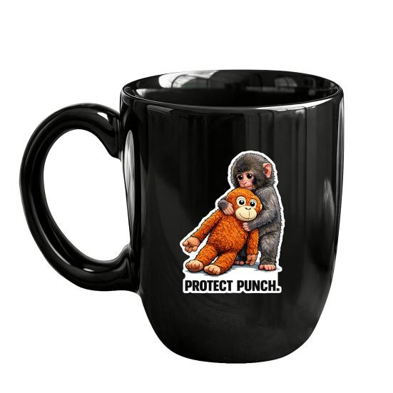 Cute Monkey Sticker Protect Punch The Monkey Decal Macaque Holding Plush Toy Laptop Sticker Fun Decal for Car Window Nursery Kids Room Decor