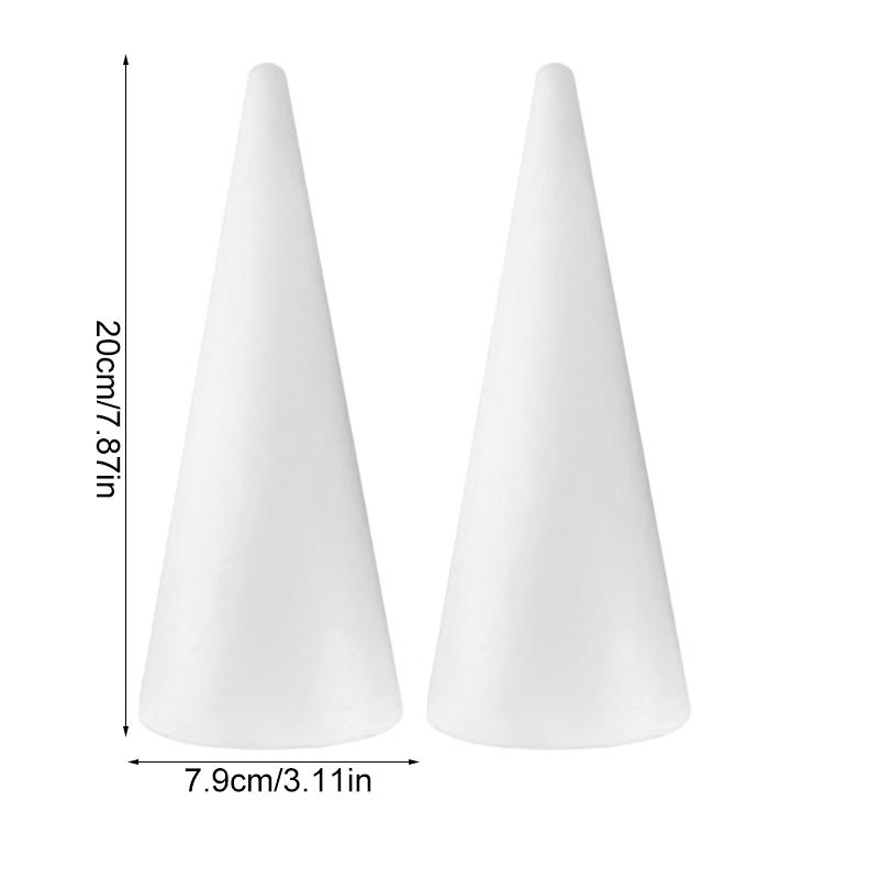 2PC Foam Art Studio DIY Christmas Tree Gnome Making White Table Decor Multiple Sizes Available