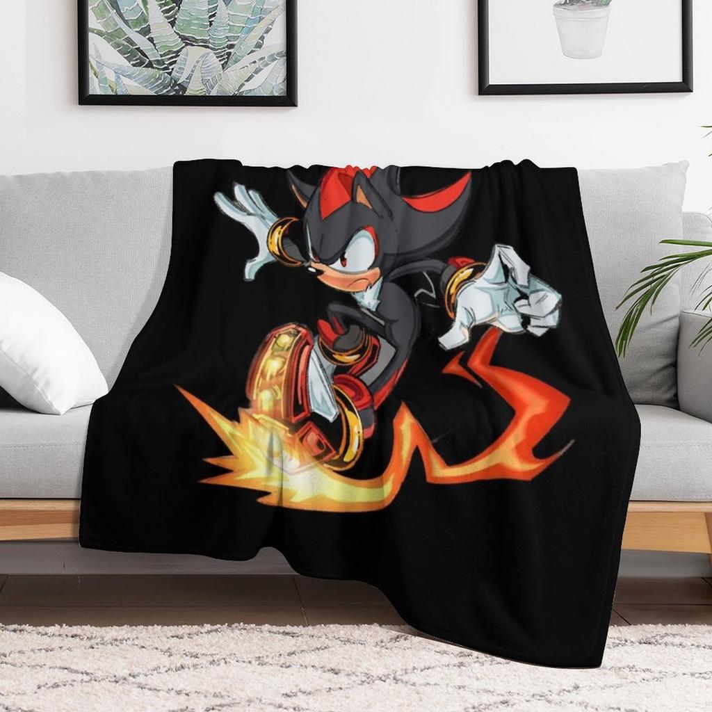 Shadow the hedgehog Fire Throw Blanket for winter Loose Stuffeds Blankets