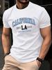 California Fondata 1889 Stampa Maglietta Uomo Moda Larga Cotone Manica Corta Girocollo Vestiti Estivi Unisex Casual Morbido Streetwear