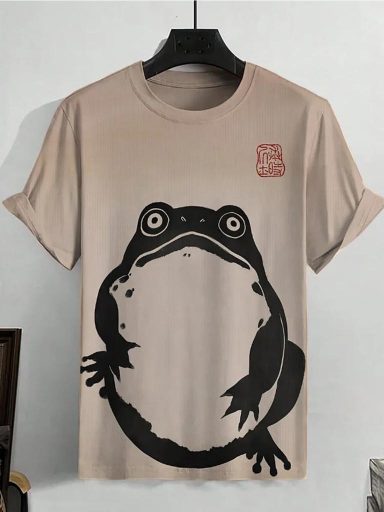 Ukiyo-e 3D Print T-Shirts Men's Summer Casual O-Neck Short Sleeve T Shirt Oversized Tees Harajuku Y2K Tops Men Clothing