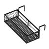 Hanging Railing Planter Shelf Basket Iron Plant Stand for Patio Fence Garden 50cm