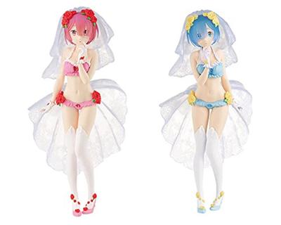 Life In a Different World from Zero EXQ Figure Ram and Rem Special Assortment Anime Bride Prize BANPRESTO Types Full Complete Re ReZero (2 Set)