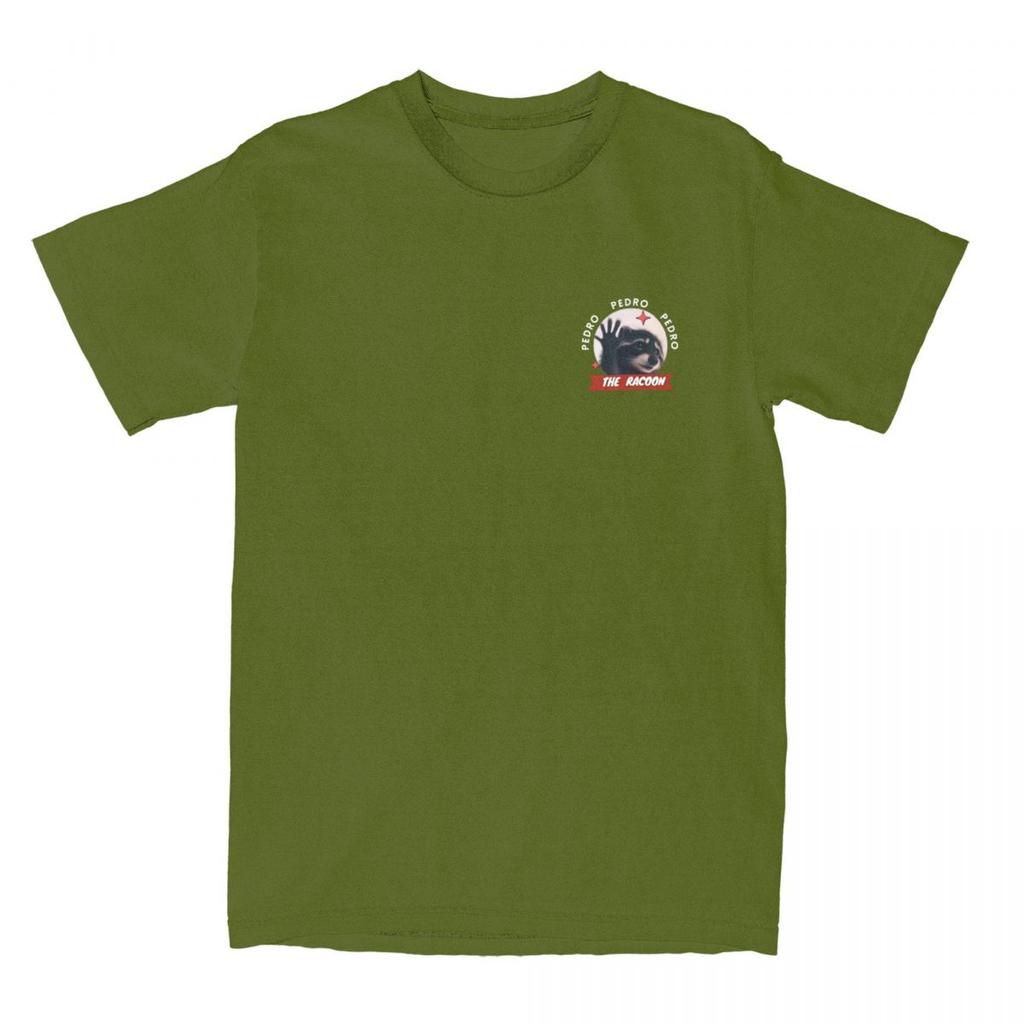 Pedro Dancing Racoon Meme T-Shirt Summer Funny T Shirts Cotton Leisure Tee Shirt For Men Short Sleeve Custom DIY Tops