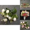 Camellia Floral Arrangement Decor Silk Flowers Weddings Props Photography