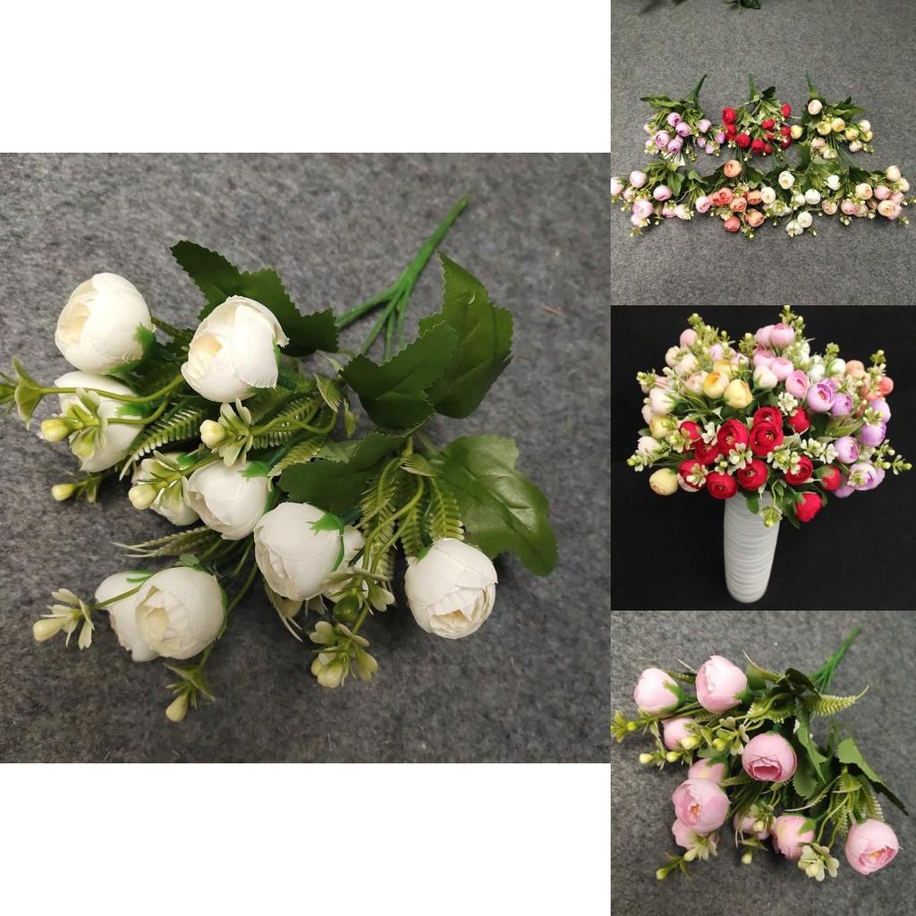 Floral Camellia Arrangement Decor Silk Flowers Weddings Props Photography