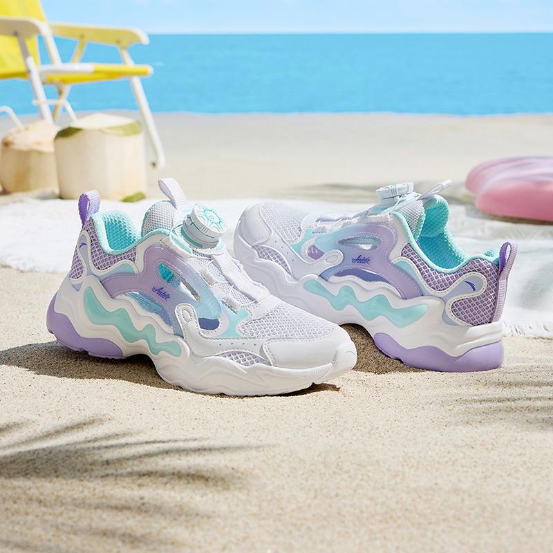 Anta Kids Cloud Escape Synthetic Leather Fabric Trendy Fashion Comfortable Versatile Hollow Cool Outdoor Sports Shoes Men Sneakers A322426910H