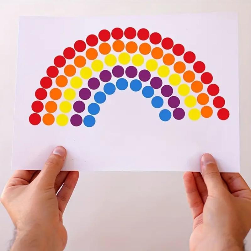 6 Rolls Circle Sticker Round Sticker Red Dot Sticker For File Sorting Inventory Marking Classroom Supplies