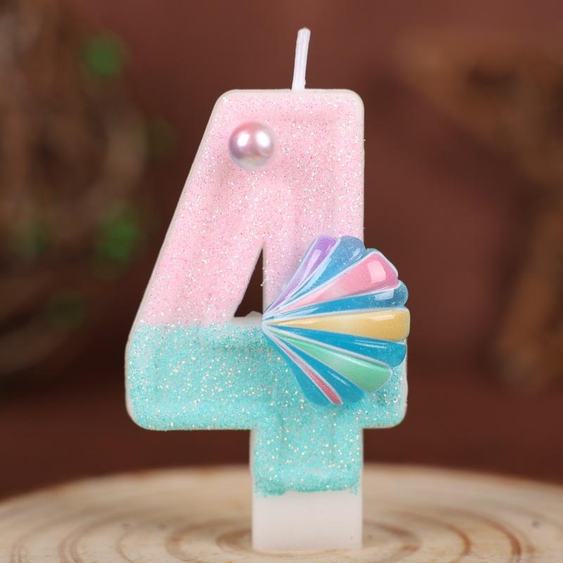Birthday Candle Digital One-year-old Cake Atmosphere Decoration Scene Diy Handmade Digital Candle 0-9