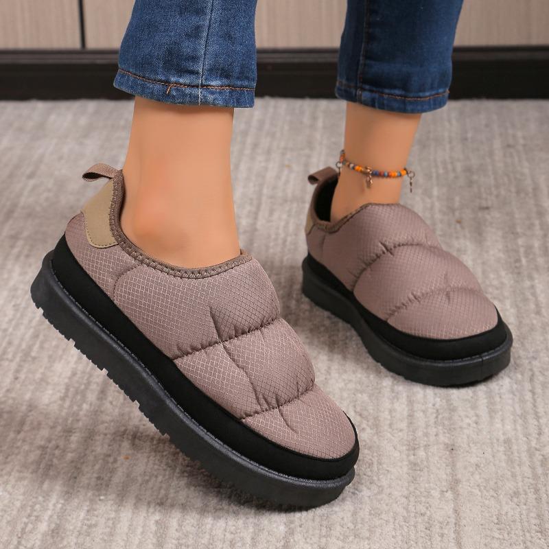 Sapatos Femininos Tassman Slip-On de Algodão Confortáveis Planos Antiderrapantes Botas Casuais