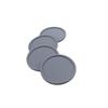 8Pcs Silicone Drink Coasters Non-Slip Heat Resistant Thick Cup Mats Dark Grey for Home Bar Restaurant Use Drink Coasters