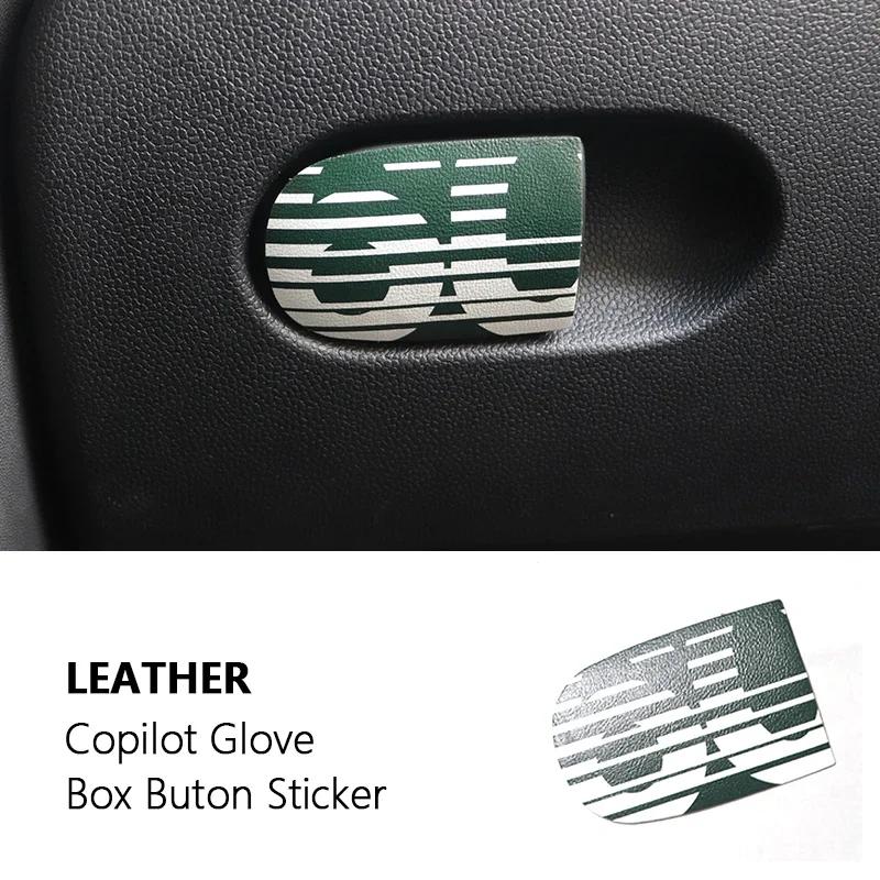 1PC Car Glove Box Handle Decorative Storage Box Leather Sticker For MINI COOPER S For F55 F56 F57 F54 F60 Car Interior Stickers