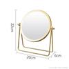 Retro Dressing Table Makeup Mirrors Desktop Portable Rotating Vanity Mirror Metal Wrought Iron Makeup Mirror  Room Decoration