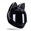 Electric Motorcycle Cat Ear Helmet Female Four Seasons Full Helmet Male Knight Locomotive Cute Rabbit Ears