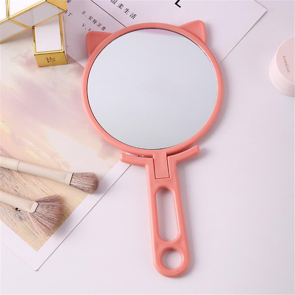 1PC Handheld Makeup Mirror Portable Folding Mirror With Handle Lady Cosmetic Beauty Tool Vanity Make Up Mirror Travel Essentials