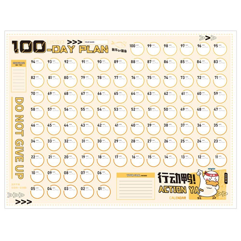 Agenda 100 Day Plan Sheet To Do List Wall Schedule Planner Plan Check List Sheet  Student