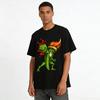 Bokserski Papryczka Chili Grafika Fajny Codzienny T-shirt z Krótkim Rękawem Czysta Bawełna Koszulka