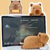 Funny Plush Capybara Bag Pendant Stuffed Doll Cartoon Animal Keychain  Daily