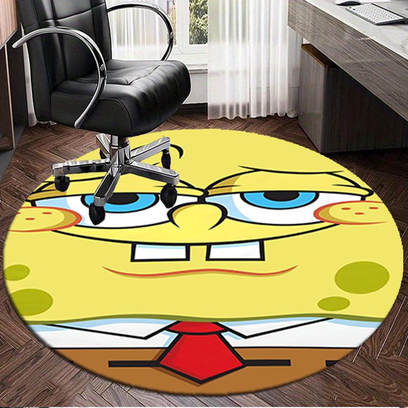 1PC bob And Friends Adventure Round Rug, Non-slip Chair Mat, Home Decor, Circle Carpet Perfect for Office, Bedroom, Living Room,Christmas gift