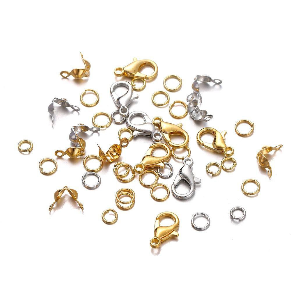 370/570PCS Gold Silver Loop Closure Metal Lobster Clasp High Quality Necklace Connection