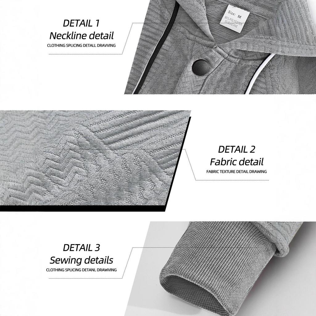 Men's Spring/Autumn Casual Solid Color Loose Pullover Hoodie