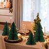 3D-pappersjulgran Återanvändbar bordsskivadekor Honeycomb-träd Enkel montering Mini julgran för festligt festbord mittpunkt