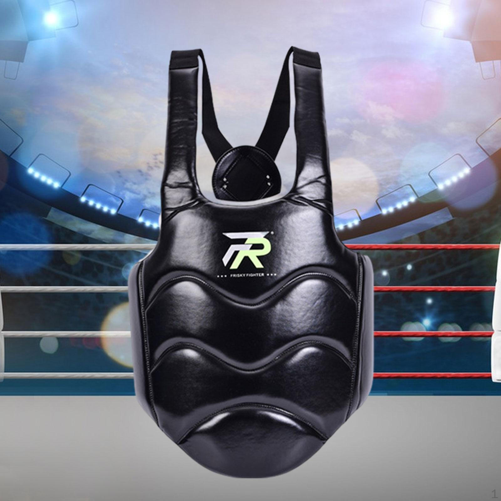 Защита груди и корпуса для каратэ Защитная накладка на живот Унисекс Детская Ребра Тхэквондо Black L