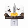 Geister Lagerfeuer Flackerndes Nachtlicht US-Stecker Gruselige Lagerfeuerlampe Heimdeko