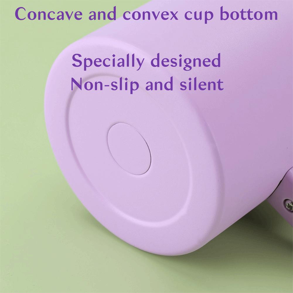 With Handle and Straw Lid Water Bottle Simple Sippy Cup Modern Thermal Cup  Unisex