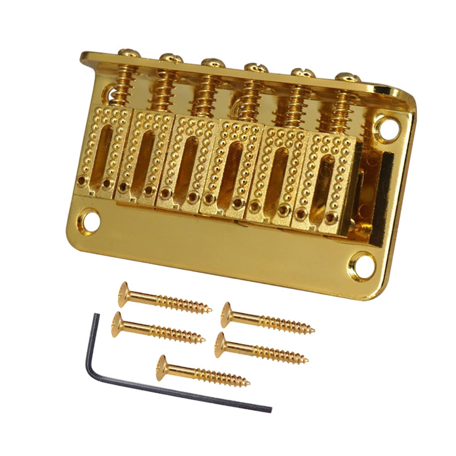 

Metal Fixed Hardtail Saddles Bridge with Screws Top Load Guitar Tailpiece for 6 String Electric Guitar Accessories 1 золотистый