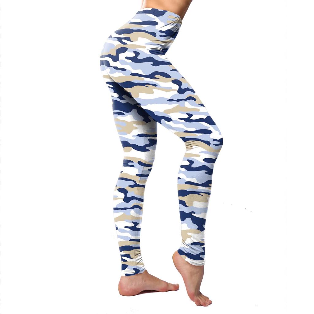 Fashion Camouflage Leopard Printed Leggings High Waist Elasticity Pants Soft Trousers For Women Workout Tights Fitness Yoga Pants