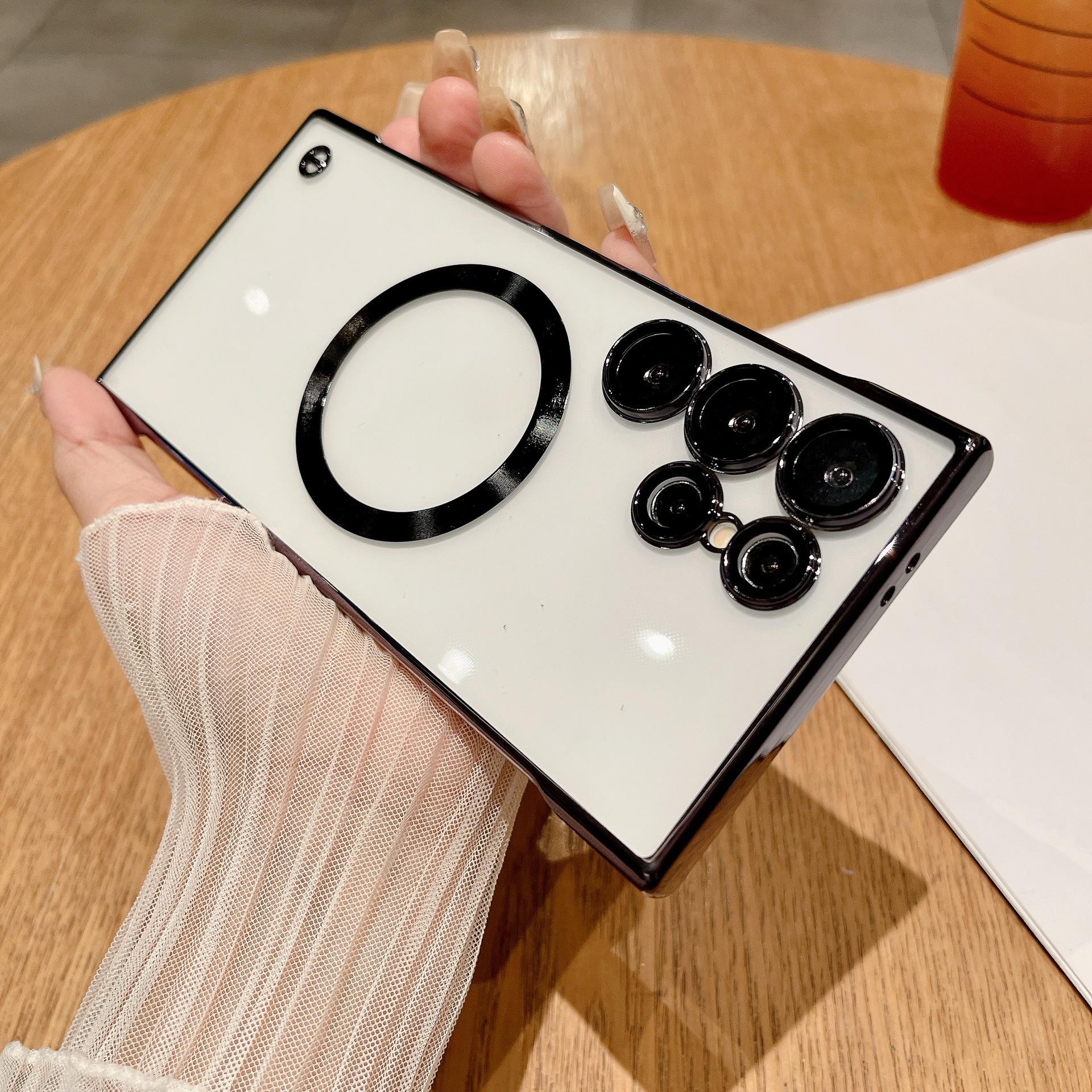 

S25Ultra Ultra thin Electroplating Without Borders Suitable for Samsung S24u Mobile Phone Case Magnetically Absorbed S23ultra Galaxy S22 ULTRA