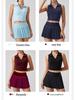 Autumn Antibacterial Women's Yoga & Tennis Skirt Set - High-End Fitness Wear