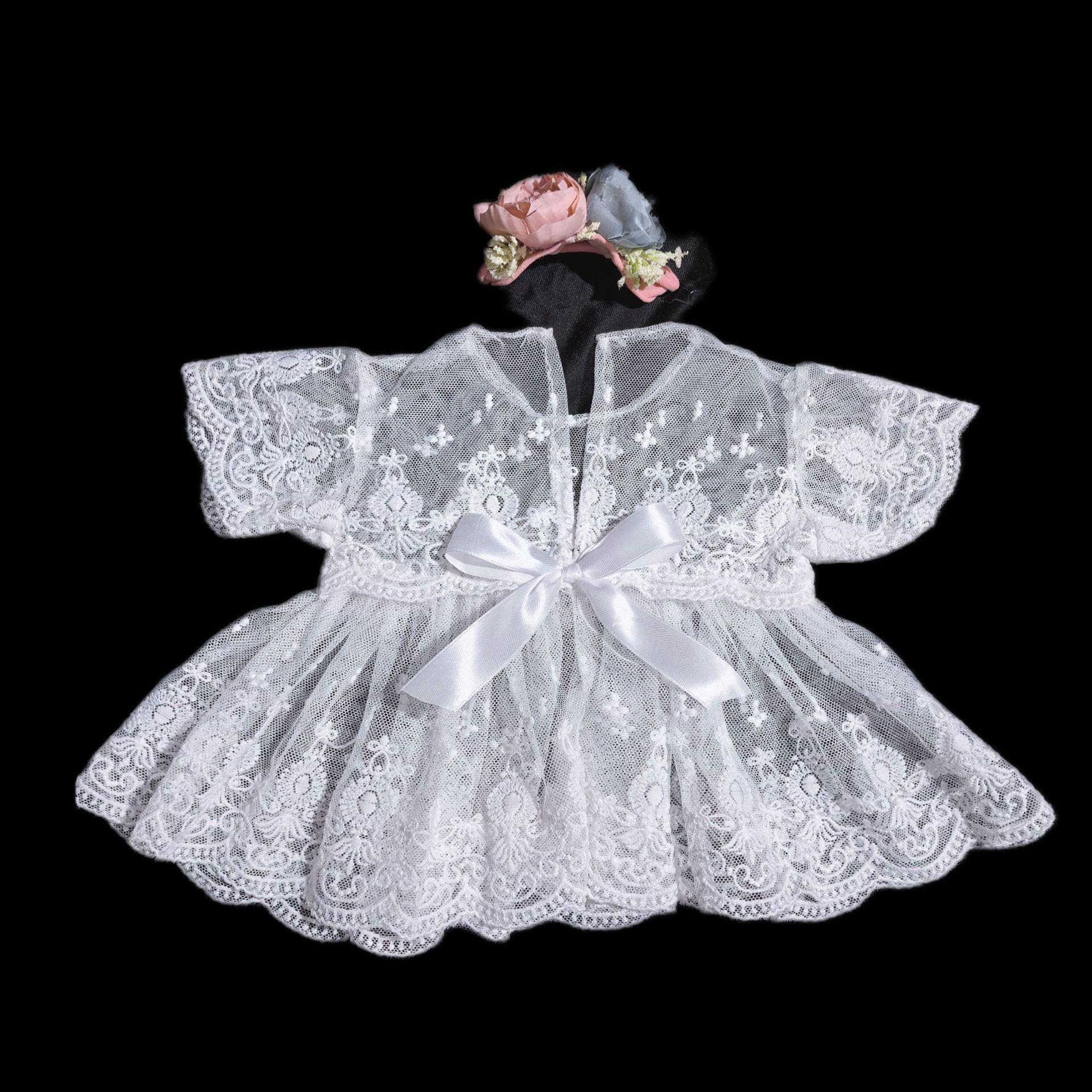 

Newborn Photography Baby Skirt Photography Romper Clothes Full Moon Hairband Hair Accessories Children білий