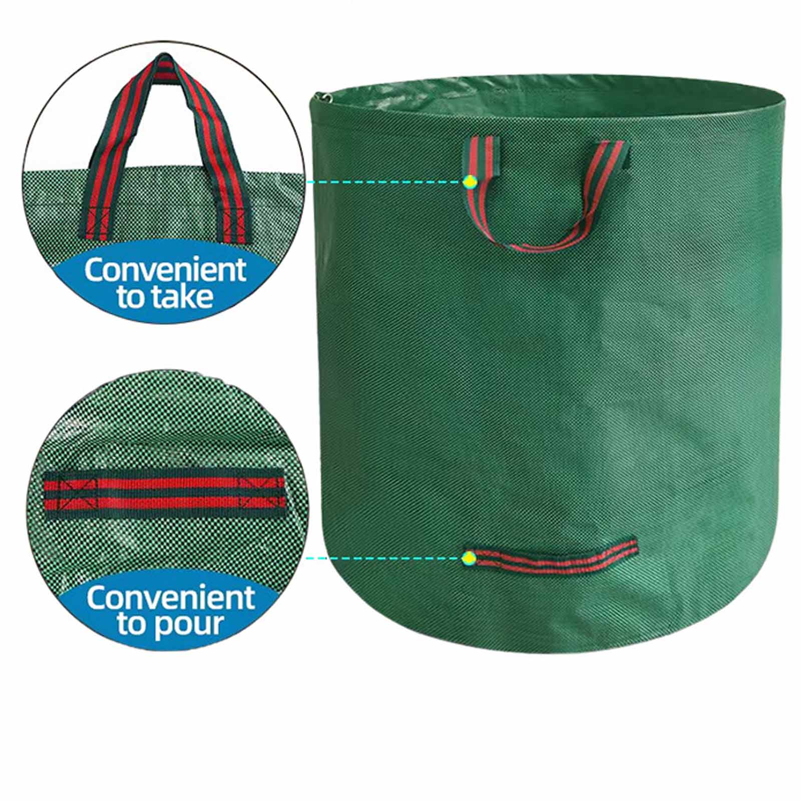 

Large-Capacity Garden Leaf Bag – Vertical PP Coated Storage Bag for Branches, Weeds & Yard Waste S зелёный