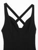 2025 Spring Women's European & American Style Slimming Sleeveless Solid Color Crossover Vest Dress