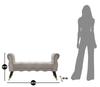 Bench Paris Gray Gold Cm 120X40X60