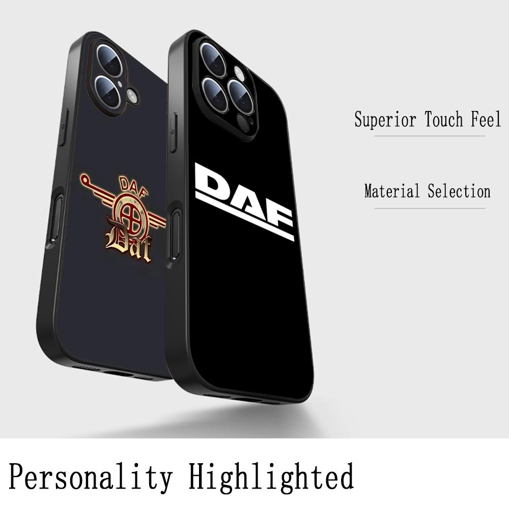 Daf Logo Cool Car Fashion Design Phone Case For iPhone 17 16 E 15 14 13 12 Plus Mini Pro Max Soft Black Shockproof Cover