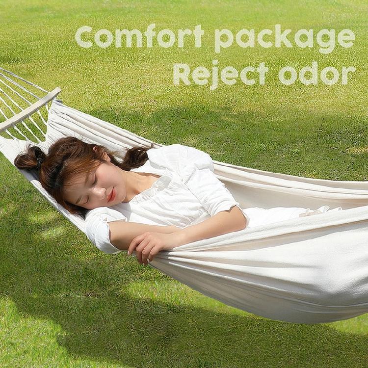 Hängematte aus Outdoor-Leinwand, tragbar, verdickt, Einzel-Doppel-Hängematte mit Überrollschutz
