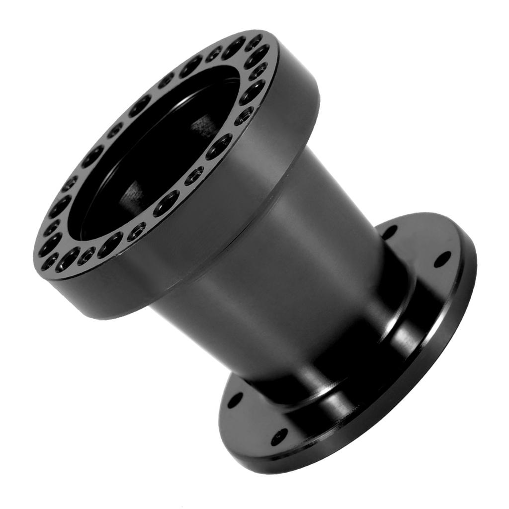 3inch Universal Car Steering Wheel Hub Aluminum Spacer Steering Wheel Hub Adapter Kit (Black)