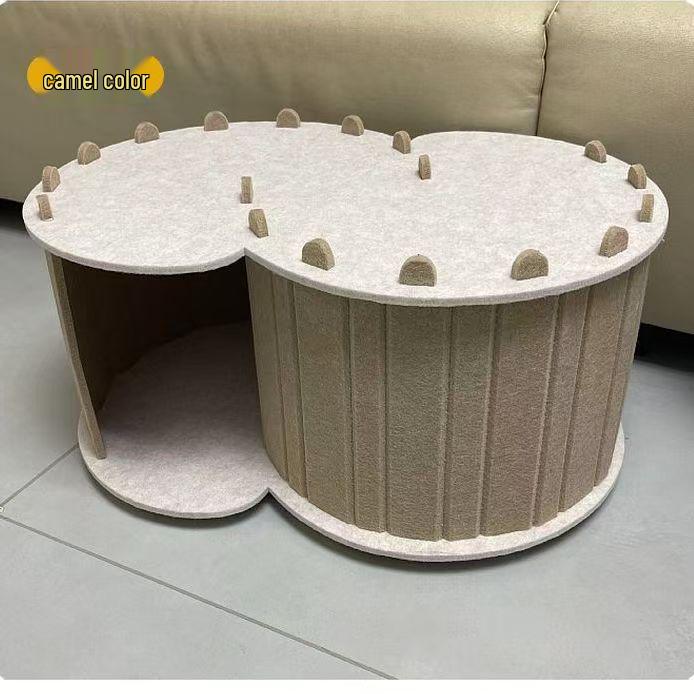 Four Seasons Semi-Enclosed Double Layer Felt Cat House & Tunnel