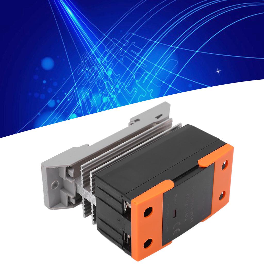 Small Solid State Relay DA Relay Module with Heat Sink DC 3‑32V Input AC 24‑480V Output
